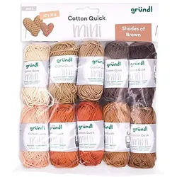 gründl Wolle Cotton Quick Mini "Shades of Brown"