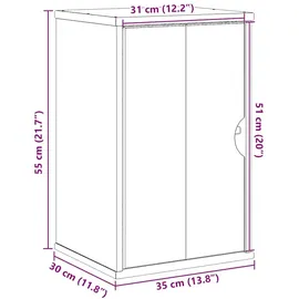 vidaXL Bad-Wandschrank OTTA 35 x 30 x 55 cm Braun