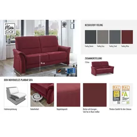 die planbar 2-Sitzer Polyester rot