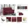 die planbar 2-Sitzer Polyester rot