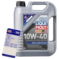 Liqui Moly 5 L MoS2 Leichtlauf 10W-40 + Ölwechsel-Anhänger