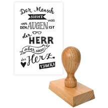 Camino Stempel Der Mensch sieht was vor den Augen ist, Gott aber sieht das Herz. 1 Sam 16,7