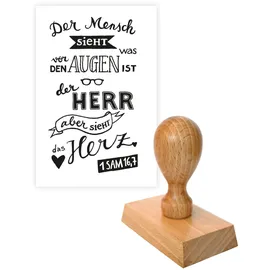 Camino Stempel Der Mensch sieht was vor den Augen ist, Gott aber sieht das Herz. 1 Sam 16,7