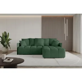 altdecor Ecksofa LONLI-L Cord 2-Sitzer Grün