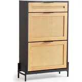 Vevor Schuhschrank 26 x 103 x 65 cm mit 2 Klappschubladen und 1 Ausziehschublade schwarz