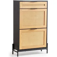 Vevor Schuhschrank 26 x 103 x 65 cm mit 2 Klappschubladen und 1 Ausziehschublade schwarz