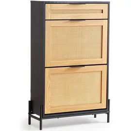 Vevor Schuhschrank 26 x 103 x 65 cm mit 2 Klappschubladen und 1 Ausziehschublade schwarz