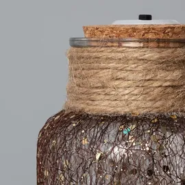 LEDKIA LED-Glasgefäß Firefly  Braun