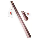 SULPO 2er Pack 12cm & 51cm Stabil Schuhlöffel aus Edelstahl - Schuhlöffel Lang - Schuhlöffel Klein - Schuhlöffel Metall mit Aufhängeloch - Schuhanzieher Lang - Schuhanzieher Klein - Shoe Horn - 12 cm / 51 cm