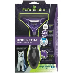 Furminator deShedding Tool Cat Kurzhaar Pflegewerkzeug für Katzen Größe L