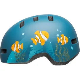 Bell Helme Bell Unisex Jugend Lil Ripper Fahrradhelme, Matte Gray/Blue Fish, Einheitsgröße