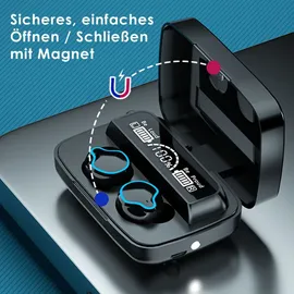 NAmobile In-Ear Kopfhörer Bluetooth für Apple iPhone 17 16 16e 15 Plus Pro Max Air Ohrhörer / Schwarz