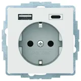 Berker Steckdose SCHUKO/USB A-C Q.1/Q3 polarweiß samt