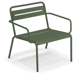 Emu Star Loungesessel Aluminium - Militärgrün