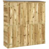 vidaXL Geräteschuppen Schrank Gartenhaus Schuppen Gerätehaus Lagerschuppen Gartenschrank Pultdach Garten 163x50x171 cm Massivholz Kiefer