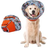 Hjumarayan Halskrause Hund Weich - Hundekragen Leckschutz, Schutzkragen Hund Wasserdicht Kragen nach OP, Leicht Trichter Verhinderung von Wunden Leckt oder Kratzt (Rot L)