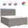vidaXL Boxspringbett mit Matratze Taupe 180x200 cm Stoff