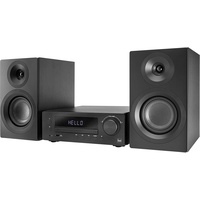 Dual DAB-MS 170 Stereoanlage (DAB(+)-/UKW-Tuner, CD-Player, Musikstreaming via Bluetooth, USB-Anschluss, AUX-IN-Anschluss, Fernbedienung) Schwarz