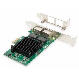 Digitus PCI Express 2 Port Gigabit Ethernet Netzwerkkarte, RJ45
