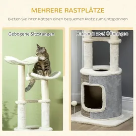 PawHut Kratzbaum 110 cm Weiß