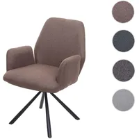 Mendler Esszimmerstuhl HWC-H71, Küchenstuhl Lehnstuhl Stuhl, drehbar Auto-Position Stoff/Textil