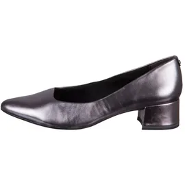 TAMARIS Damen Pumps Leder Blockabsatz bequem; Pewter, EU 37