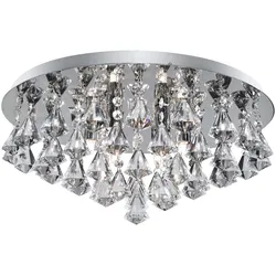 Hanna 8Flammige Chrom Kristall Deckenleuchte, G9 chrom plattiert klar Glas