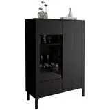 lookway Glasvitrine LUMI 103 x 41 x 130 cm Schwarz