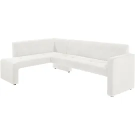 exxpo - sofa fashion Barista 157 x 82 x 245 cm Kunstleder langer Schenkel rechts weiß