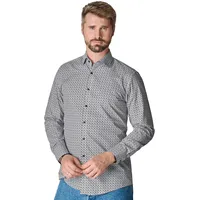 Venti Herren, Hemd grau grau, NOS