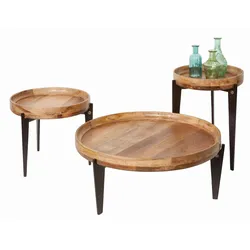 Beistelltisch Sofatisch Couchtisch Wohnzimmertisch Kaffeetisch Metall Holz Tisch