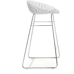 Kartell - Smatrik Barstuhl, verchromt / crystal