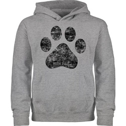 Shirtracer Hoodie »High Five Hunde Pfote - Tiermotiv Animal Print - Kinder Premium Kapuzenpullover« pullover 152 pfote - hoodie mit hundespruch - hundepfote grau 152 (12/13 Jahre)