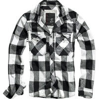 Brandit Textil Brandit Check Shirt Herren Baumwoll Hemd schwarz/weiss, Größe 3XL