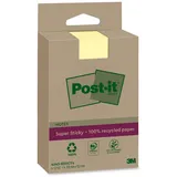 Post-it Super Sticky Recycling Notes Haftnotizen extrastark gelb, 4 Blöcke