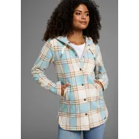 KangaROOS Fleecejacke in w.weiß-mint braun | Gr. 48,