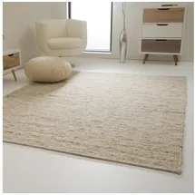 Steffensmeier Wollteppich Landshut, Rechteckig, Handwebteppich, Handweb Teppich, reine Schurwolle beige Rechteckig | 130 cm x 190 cm