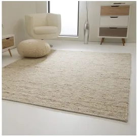 Steffensmeier Wollteppich Landshut, Rechteckig, Handwebteppich, Handweb Teppich, reine Schurwolle beige Rechteckig | 130 cm x 190 cm