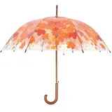 Esschert Design Regenschirm transparent mit herbstlichem Baumkronen-Motiv