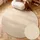 ELLE DECORATION Knots Wollteppich Ø 160 cm Hellbeige