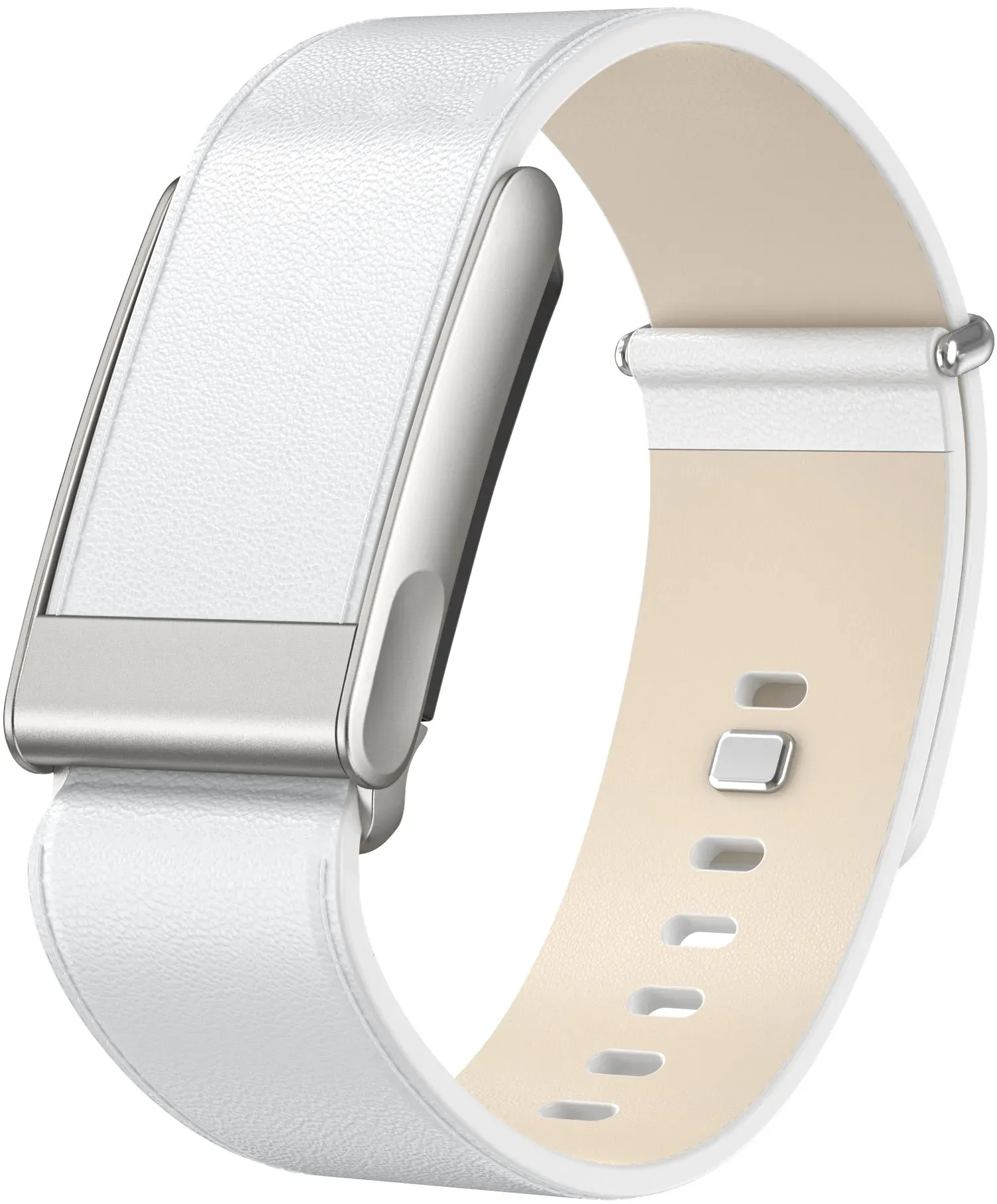 Strap-it Whoop MG Armband Leder für Whoop MG - Weiß - Druckknopf Verschluss