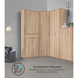 mokebo Mehrzweckschrank Sonoma Eiche, 2 Fächer, 60x110x34 cm, Waschküche, Mehrzweckschränke