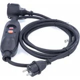 as - Schwabe AS Schwabe 45222 Personenschutz-Verlängerungskabel PRCD 230V Schwarz IP44
