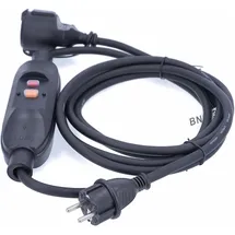 as - Schwabe AS Schwabe 45222 Personenschutz-Verlängerungskabel PRCD 230V Schwarz IP44