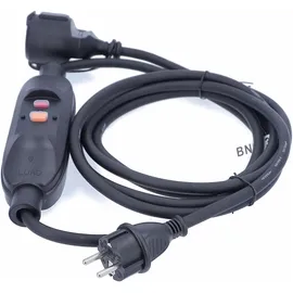 as - Schwabe AS Schwabe 45222 Personenschutz-Verlängerungskabel PRCD 230V Schwarz IP44