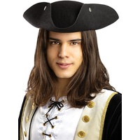 Funidelia | Piraten Hut schwarz für Herren und Damen Korsar, Seeräuber - Farben: Bunt, Zubehör für Kostüm - Lustige Kostüme für Deine Partys