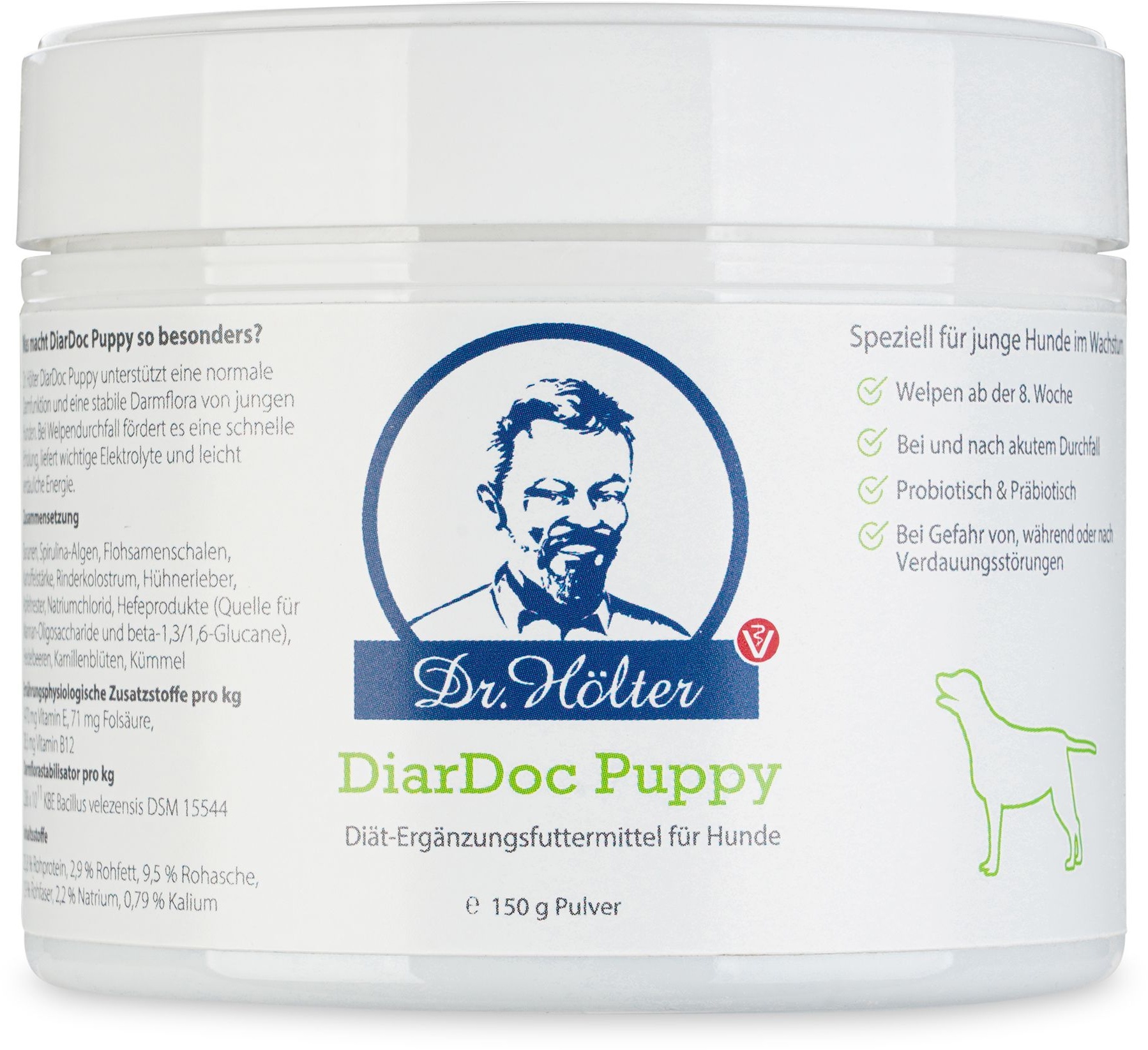 Dr. Hölter DiarDoc Puppy Verdauungszusatz für Welpen Pulver 150 g