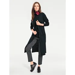 Longstrickjacke HEINE, Damen, Gr. 44, schwarz, 100% Baumwolle, unifarben, Langarm, Strickjacken