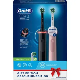 Oral-B Pro 3 3900 + 2. Handstück schwarz/rosa Gift Edition