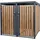 ML-Design Mülltonnenbox 2er 132 x 80 x 116,3 cm anthrazit-eichenoptik